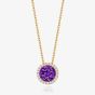 Tivon 18ct Yellow Gold Amethyst & Diamond Pendant PY-0849-AM
