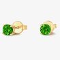 Tivon 18ct Yellow Gold Brilliant Cut Peridot Four Claw Stud Earrings EY-0855-PD