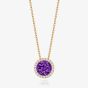 Tivon 18ct Yellow Gold & Brilliant Cut Amethyst Diamond Set Pendant Necklace PY-0849-AM