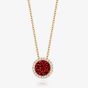 Tivon 18ct Yellow Gold & Brilliant Cut Garnet Diamond Set Pendant Necklace PY-0849-GR
