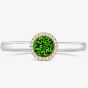 Tivon 18ct White Gold Brilliant Cut 0.50ct Peridot Ring RTT-1637-PD