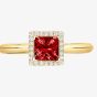 Tivon 18ct Yellow Gold Princess Cut 0.75ct Garnet Ring RY-1653-GR