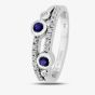 9ct White Gold Sapphire and Diamond Split Ring DSR1547W