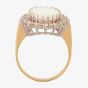 9ct Two Colour Gold Opal and Cubic Zirconia Cluster Ring 2902/S/OCZ