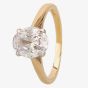 9ct Two Colour Gold Oval-cut Cubic Zirconia Solitaire Ring 3215/CZ