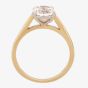 9ct Two Colour Gold Oval-cut Cubic Zirconia Solitaire Ring 3215/CZ