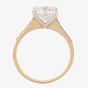 9ct Two Colour Gold Claw-set Cubic Zirconia Shouldered Ring 3192/CZ