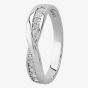 9ct White Gold Eternity-set Cubic Zirconia Twist Ring 4218/CZ