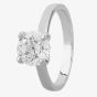 9ct White Gold Four-claw Twist Cubic Zirconia Solitaire Ring 4191/CZ