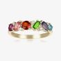9ct Yellow Gold Multi Stone Dress Ring DOM345