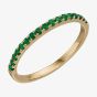 9ct Yellow Gold Emerald Half Eternity Ring GR538G