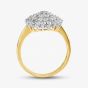 9ct Yellow Gold Clear Crystal Cluster Ring DIV107Y