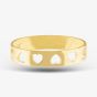 9ct Yellow Gold Cut Out Hearts Band Ring S1791Y