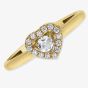 9ct Yellow Crystal Heart Halo Ring 1.86.0071