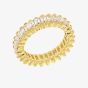 LUXE Silver Gold Plated Rectangular Cubic Zirconia Full Eternity Ring 8.98.0010