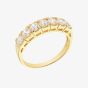 LUXE Silver Gold Plated Cubic Zirconia Half Eternity Ring 8.98.0240