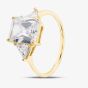 9ct Yellow Gold 3-Stone Crystal Ring 1.84.5109