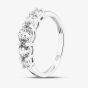 Sterling Silver Brilliant Cut Cubic Zirconia Half Eternity Ring S2074