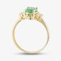 9ct Yellow Gold Oval Cut Green Cubic Zirconia Three Stone Ring RBE054G