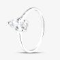 9ct White Gold Pear Cut White Cubic Zirconia Solitaire Ring 5.84.1549