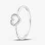 Sterling Silver Cubic Zirconia Open Heart Ring 042-58411/SP