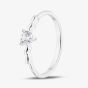 Sterling Silver Heart Shaped Cubic Zirconia Ring 042-60407/SP