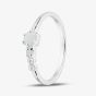 Sterling Silver Synthetic Opal & Simulated Pearl Ring 042-57056/SP