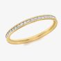 9ct Yellow Gold 2mm Crystal-Set Eternity Ring 1.84.9069