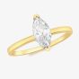 9ct Yellow Gold Marquise-Cut Crystal Solitaire Ring 1.84.4941