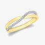9ct Yellow Gold Crystal Crossover Ring 1.84.9419