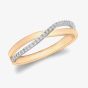 9ct Rose Gold Crystal Crossover Ring 5.84.9419