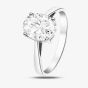 9ct White Gold Oval-Cut Crystal Solitaire Ring 5.84.4901