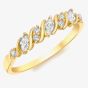 9ct Yellow Gold 9-Stone Crystal Swirl Ring 1.84.6551