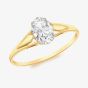 9ct Yellow Gold Cubic Zirconia Solitaire Ring 1.84.4891