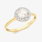 9ct Yellow Gold Crystal and Pearl Cluster Ring 1.84.8469