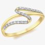 9ct Gold Cubic Zirconia Squiggle Ring 1.84.8949