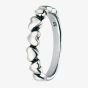 Rhodium-Plated Multi Heart Ring R3460