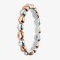 Rhodium And Rose Gold-Plated Multi Ball Ring R3462 