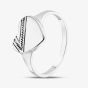 Sterling Silver Patterned Heart Ring S2048
