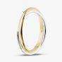 Sterling Silver Two Tone Cross Over Ring 012-27512