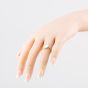 Yellow Gold Plated Sterling Silver Engravable Cubic Zirconia Eternity Ring AR9693Z/G