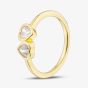 Yellow Gold Plated Sterling Silver Double Heart Ring AR9461Z/G