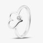 Sterling Silver Cubic Zirconia Open Heart Ring 05S2AZR588304