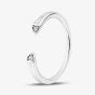 Sterling Silver Cubic Zirconia Heart Open Ring 05S2AVR518609