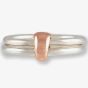 Scarlett Unity Silver & Rose Gold Stacking Ring R2500RG-N