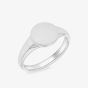 Silver Rhodium Plated Small Round Signet Ring 8.81.0310