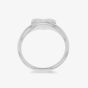 Silver Rhodium Plated Small Heart Shaped Signet Ring 8.81.0340