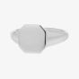 Silver Rhodium Plated Octagon Shaped Signet Ring 8.81.0350