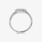 Silver Rhodium Plated Octagon Shaped Signet Ring 8.81.0350