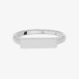 Silver Rhodium Plated Small Bar Shaped Signet Ring 8.81.0360